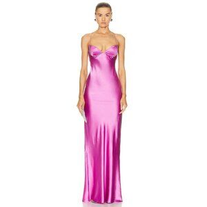 SER.O.YA Womens Andie Silk Gown in Rose Bud Small New Maxi Long Dress